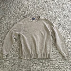 Lands Ends Large Cream Knit sweater